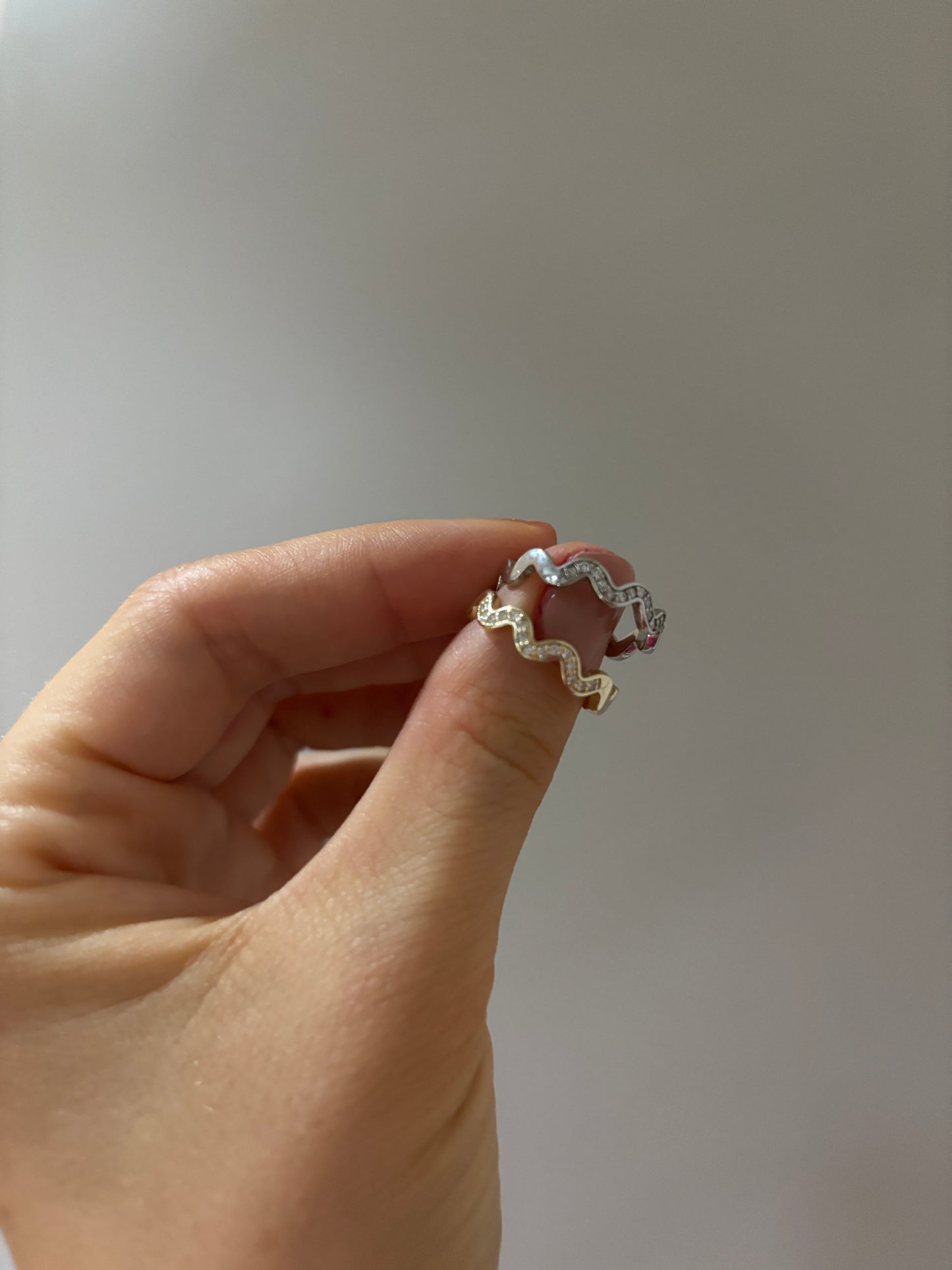 Wave Style Diamond Ring
