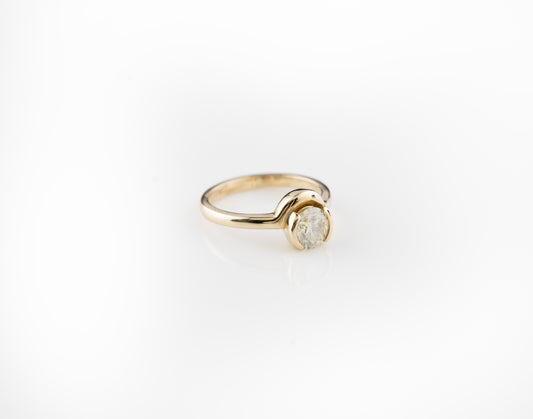 Floating Solitaire Diamond Ring
