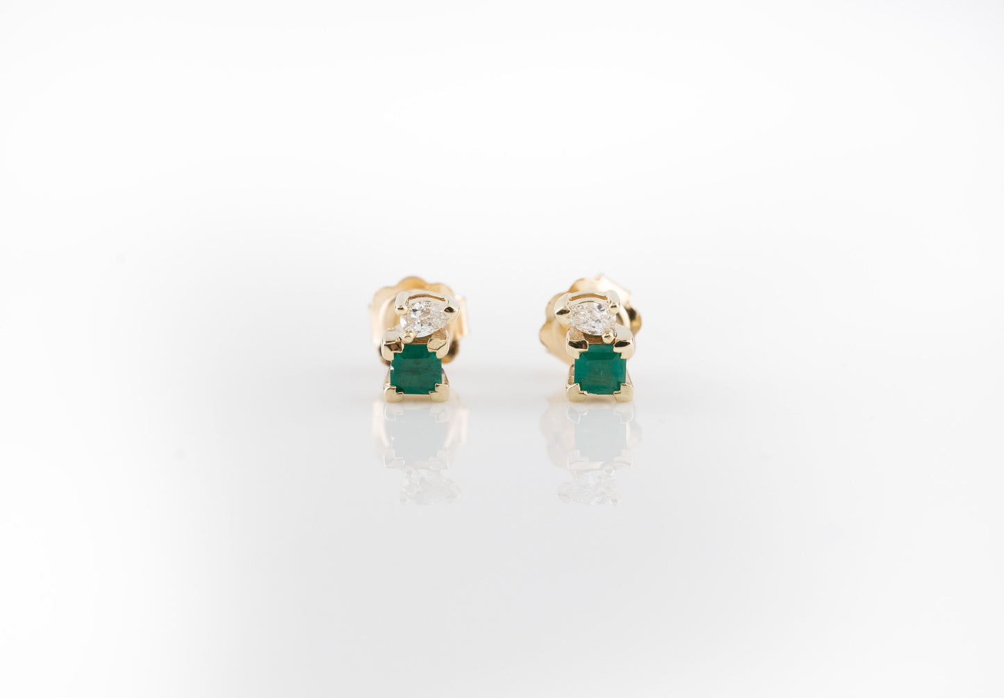 Emerald and Diamond Earrings
