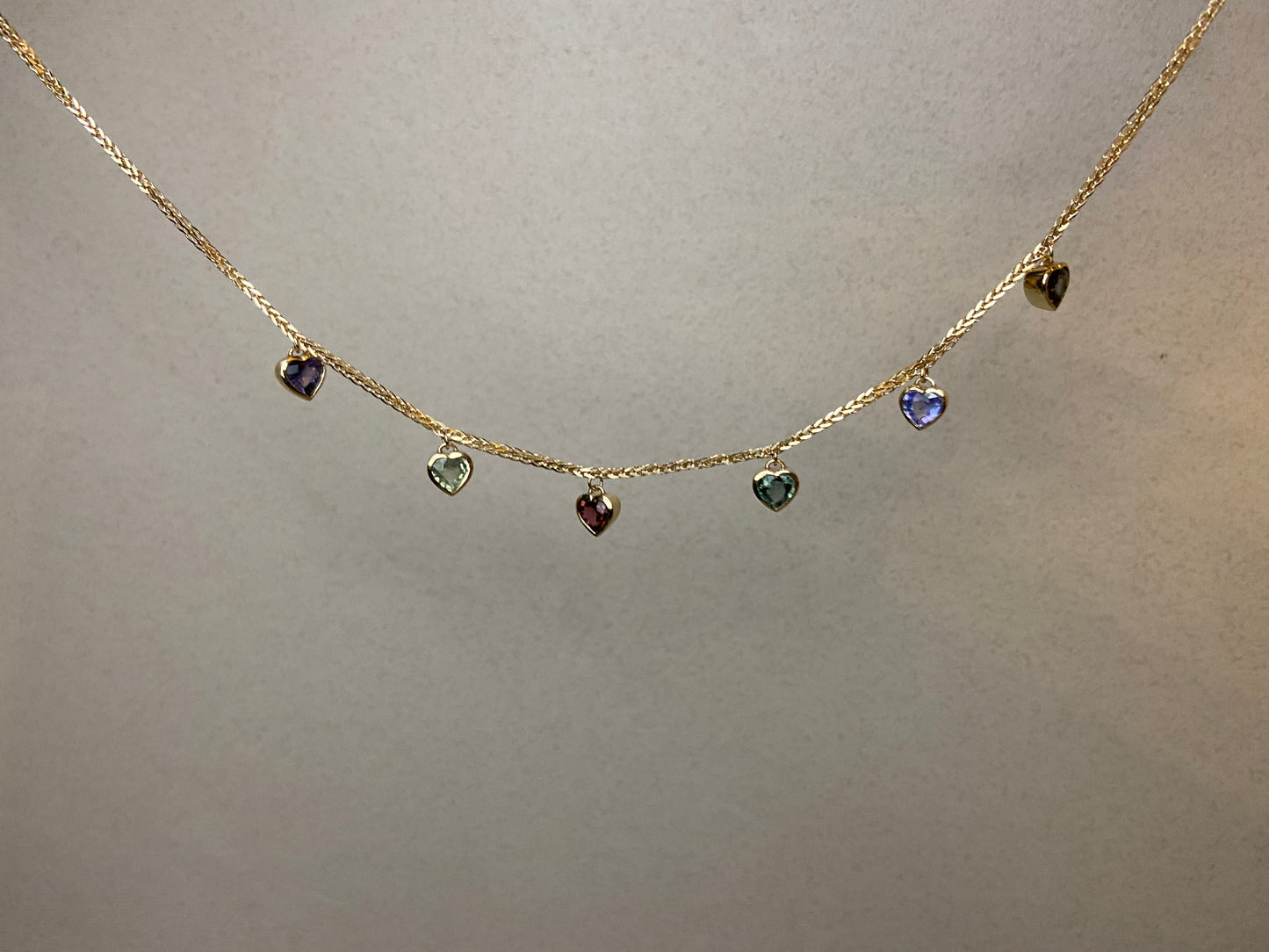 Sapphire Heart 9k Gold Chain