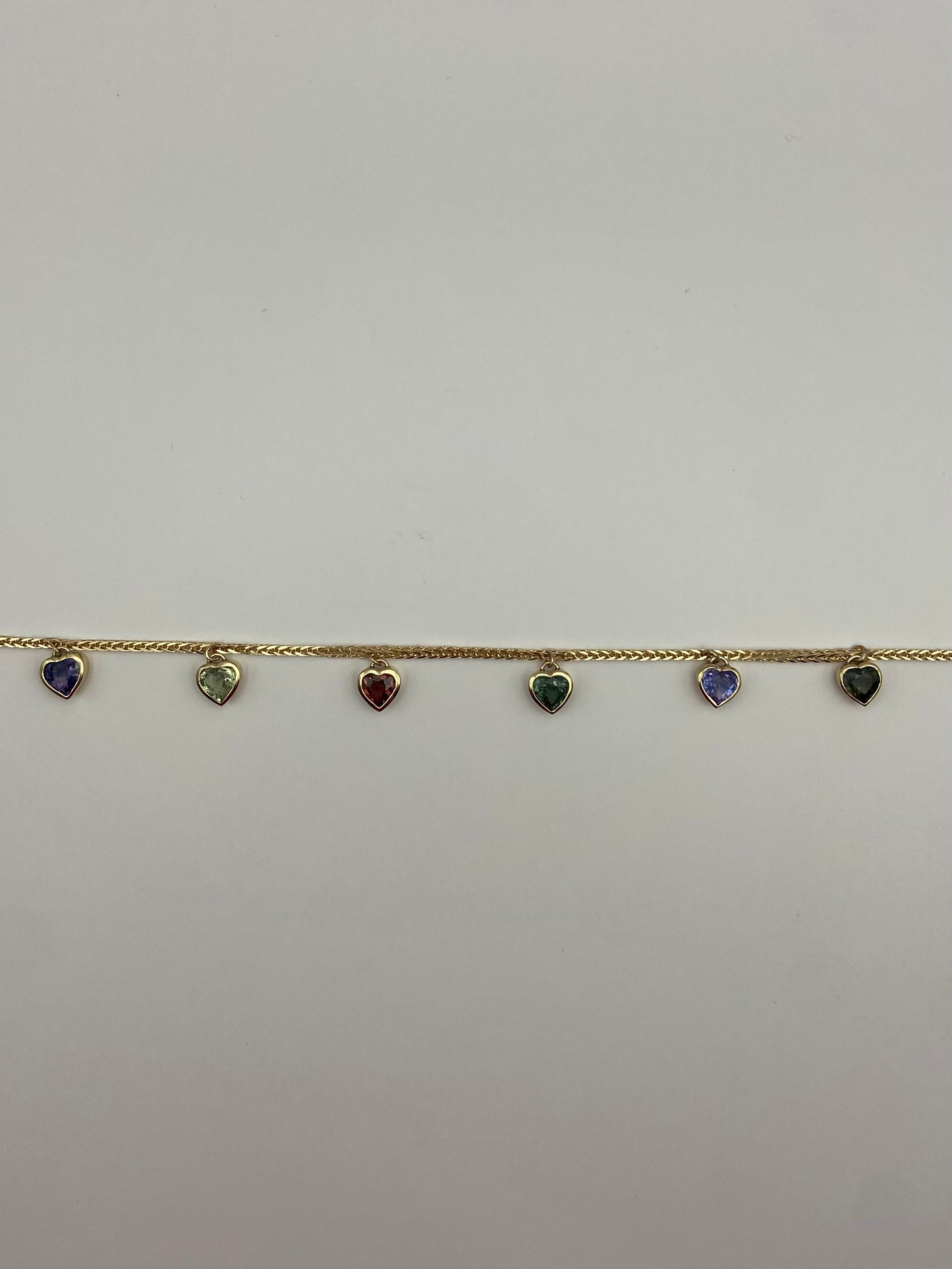 Sapphire Heart 9k Gold Chain