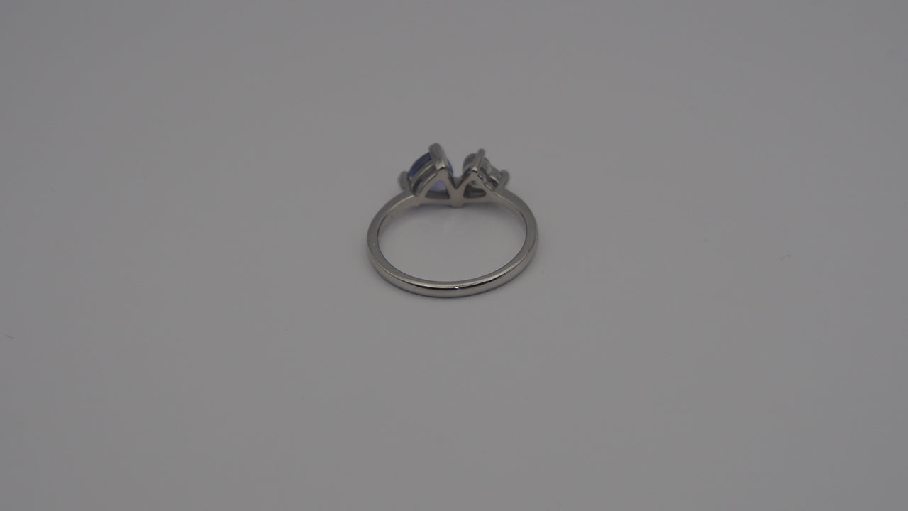 Diamond and Tanzanite Toi et Moi