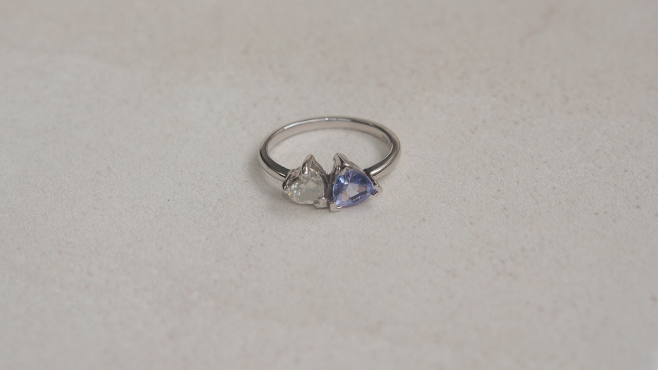 Diamond and Tanzanite Toi et Moi