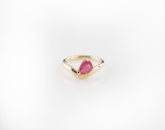 Wave of Love Ruby Ring