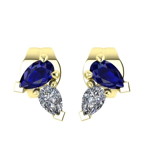 Sapphire and Diamond Earrings