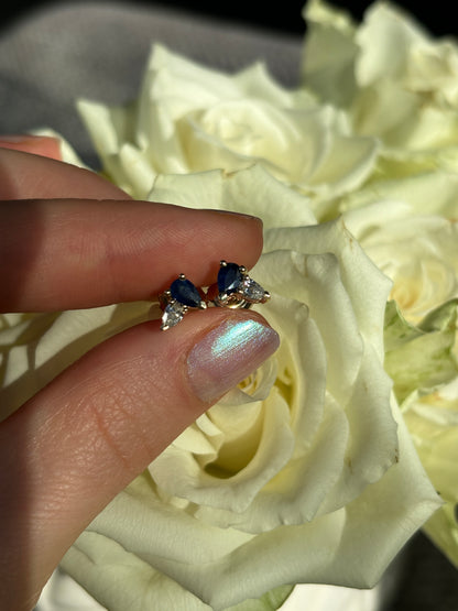 Sapphire and Diamond Earrings