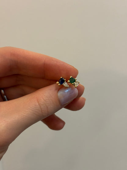 Sapphire and Diamond Earrings