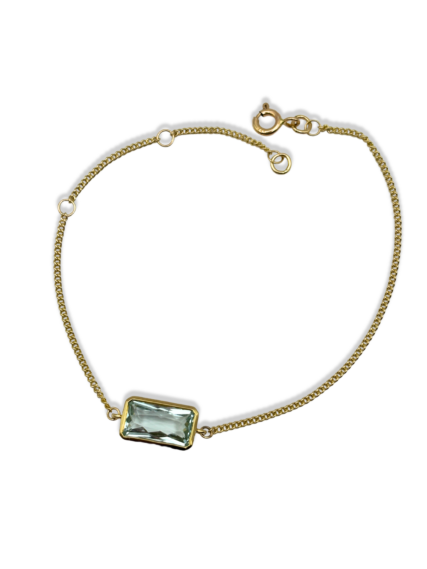 Aquamarine Gold Bracelet