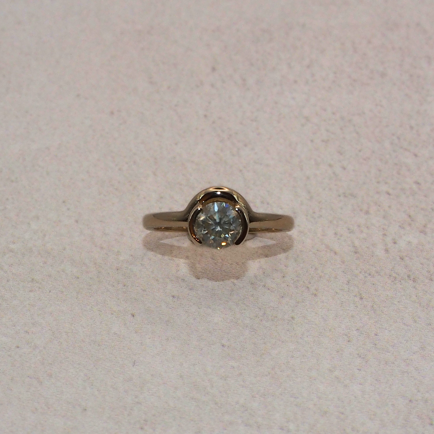 Floating Solitaire Diamond Ring