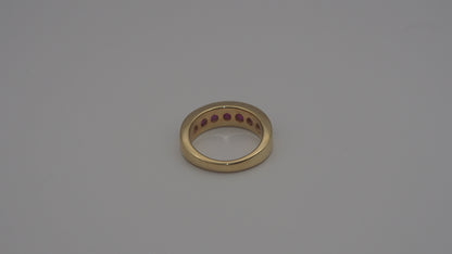 Ruby Half Eternity 9k Gold Ring