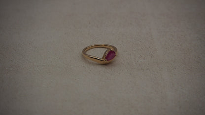 Wave of Love Ruby Ring