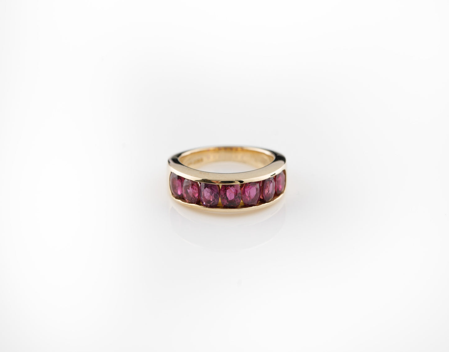 Ruby Half Eternity 9k Gold Ring