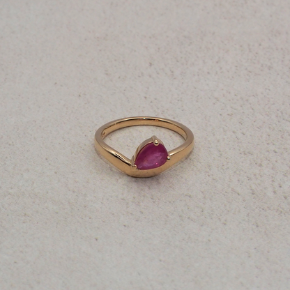 Wave of Love Ruby Ring