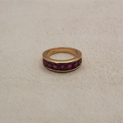 Ruby Half Eternity 9k Gold Ring