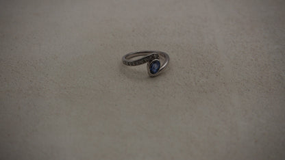 Sapphire White Gold 9k Ring