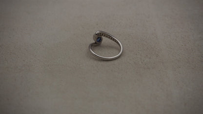 Sapphire White Gold 9k Ring