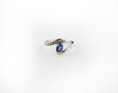 Sapphire White Gold 9k Ring