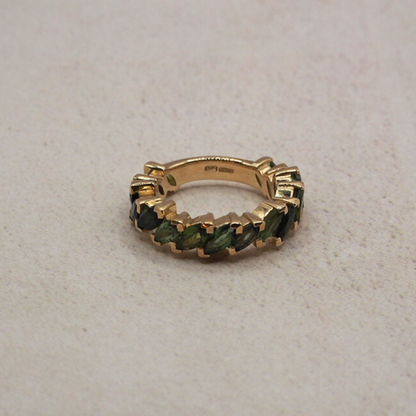 Tourmaline Eternity 9k Gold Ring