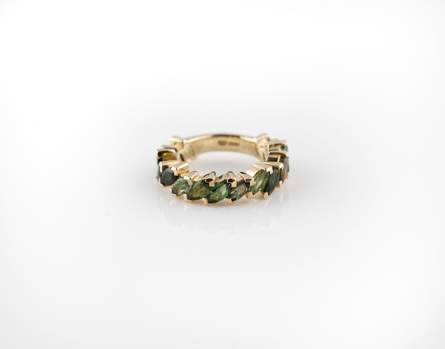 Tourmaline Eternity 9k Gold Ring