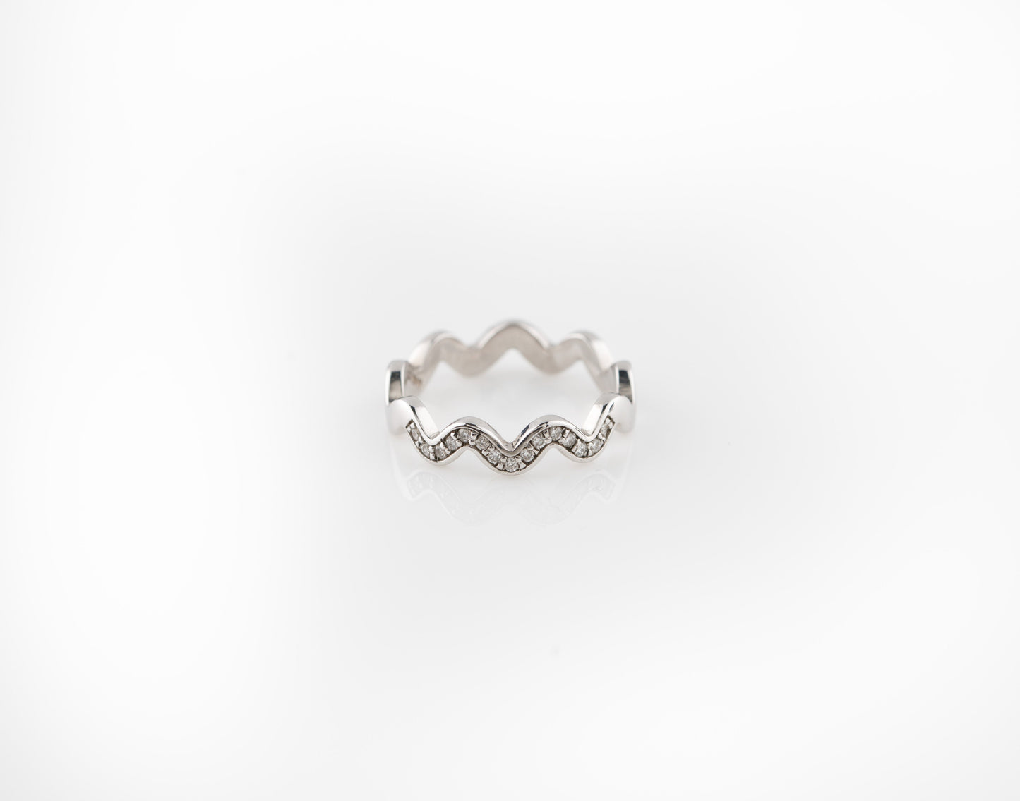 Wave Style Diamond Ring