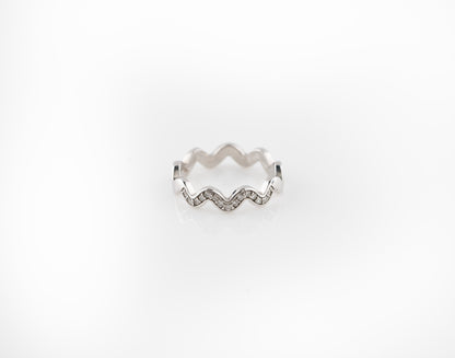 Wave Style Diamond Ring